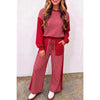 Plaid Colorblock Loungewear Set