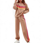Retro Rainbow Stripe Lounge Set
