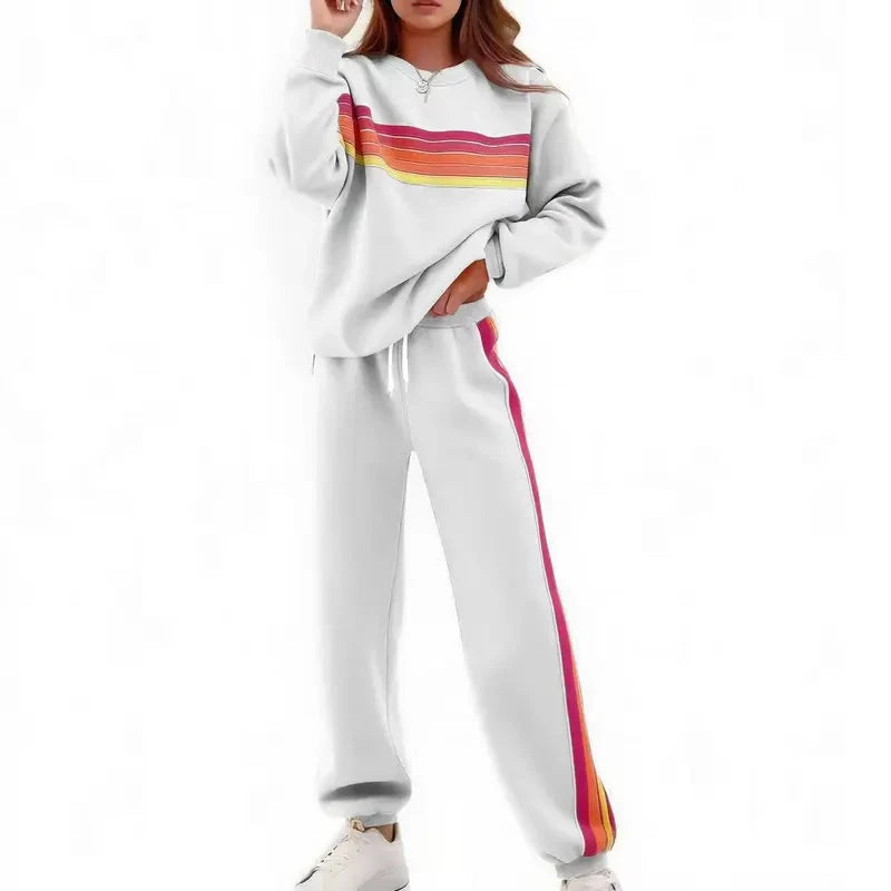 Retro Rainbow Stripe Lounge Set