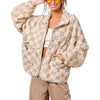Chouyatou Plaid Sherpa Button Jacket