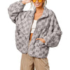 Chouyatou Plaid Sherpa Button Jacket