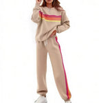 Retro Rainbow Stripe Lounge Set