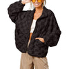 Chouyatou Plaid Sherpa Button Jacket