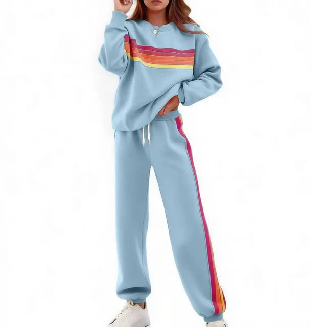 Retro Rainbow Stripe Lounge Set