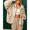 Chouyatou Plaid Sherpa Button Jacket